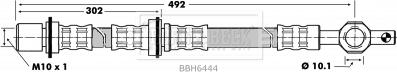 Borg & Beck BBH6444 - Bremžu šļūtene ps1.lv