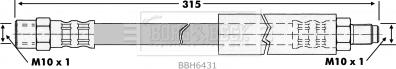 Borg & Beck BBH6431 - Bremžu šļūtene ps1.lv