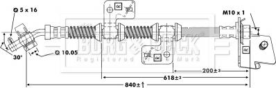 Borg & Beck BBH6670 - Bremžu šļūtene ps1.lv