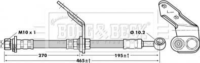 Borg & Beck BBH6742 - Bremžu šļūtene ps1.lv