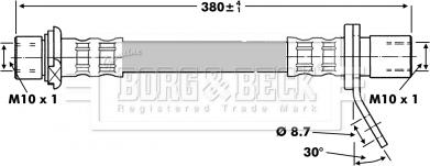 Borg & Beck BBH6752 - Bremžu šļūtene ps1.lv