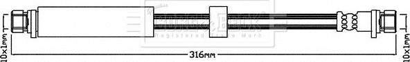 Borg & Beck BBH8019 - Bremžu šļūtene ps1.lv