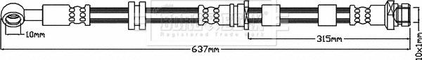 Borg & Beck BBH8039 - Bremžu šļūtene ps1.lv