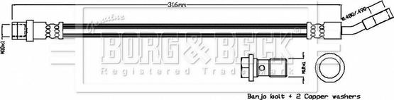 Borg & Beck BBH8865 - Bremžu šļūtene ps1.lv