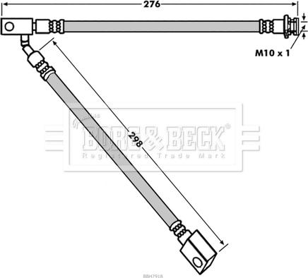 Borg & Beck BBH7918 - Bremžu šļūtene ps1.lv