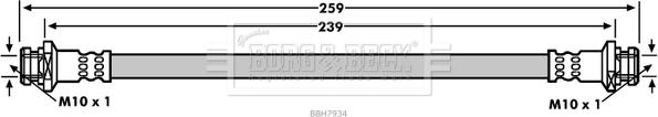 Borg & Beck BBH7934 - Bremžu šļūtene ps1.lv