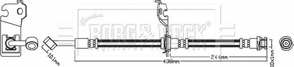 Borg & Beck BBH7471 - Bremžu šļūtene ps1.lv