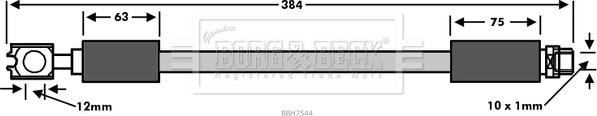 Borg & Beck BBH7544 - Bremžu šļūtene ps1.lv