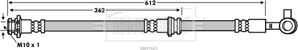 Borg & Beck BBH7663 - Bremžu šļūtene ps1.lv