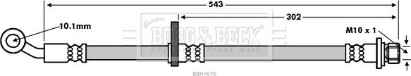 Borg & Beck BBH7676 - Bremžu šļūtene ps1.lv