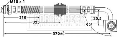 Borg & Beck BBH7070 - Bremžu šļūtene ps1.lv