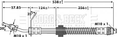 Borg & Beck BBH7131 - Bremžu šļūtene ps1.lv