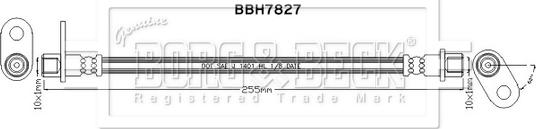 Borg & Beck BBH7827 - Bremžu šļūtene ps1.lv