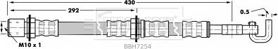 Borg & Beck BBH7254 - Bremžu šļūtene ps1.lv