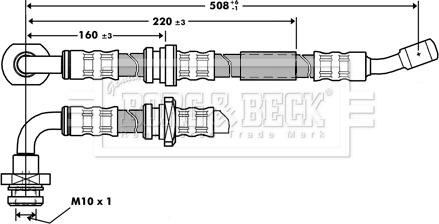 Borg & Beck BBH7211 - Bremžu šļūtene ps1.lv