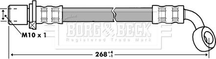 Borg & Beck BBH7284 - Bremžu šļūtene ps1.lv