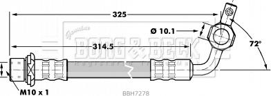 Borg & Beck BBH7278 - Bremžu šļūtene ps1.lv