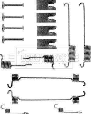 Borg & Beck BBK6029 - Piederumu komplekts, Stāvbremzes mehānisma bremžu loks ps1.lv