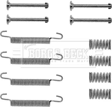 Borg & Beck BBK6074 - Piederumu komplekts, Stāvbremzes mehānisma bremžu loks ps1.lv