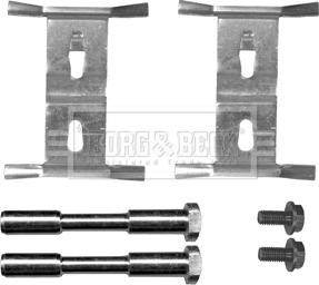 Borg & Beck BBK1419 - Piederumu komplekts, Disku bremžu uzlikas ps1.lv