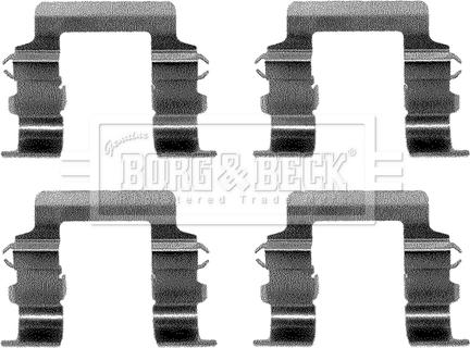 Borg & Beck BBK1099 - Piederumu komplekts, Disku bremžu uzlikas ps1.lv