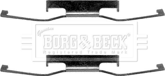 Borg & Beck BBK1154 - Piederumu komplekts, Disku bremžu uzlikas ps1.lv