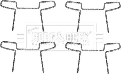 Borg & Beck BBK1113 - Piederumu komplekts, Disku bremžu uzlikas ps1.lv