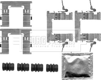 Borg & Beck BBK1361 - Piederumu komplekts, Disku bremžu uzlikas ps1.lv