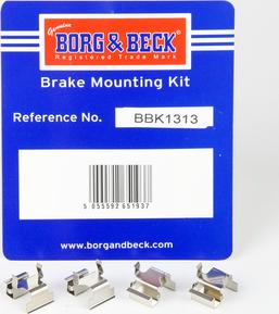 Borg & Beck BBK1313 - Piederumu komplekts, Disku bremžu uzlikas ps1.lv