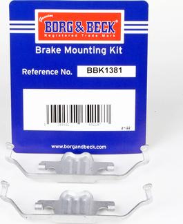 Borg & Beck BBK1381 - Piederumu komplekts, Disku bremžu uzlikas ps1.lv