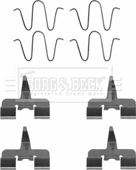 Borg & Beck BBK1206 - Piederumu komplekts, Disku bremžu uzlikas ps1.lv