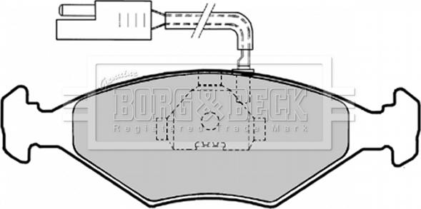 Borg & Beck BBP1456 - Bremžu uzliku kompl., Disku bremzes ps1.lv