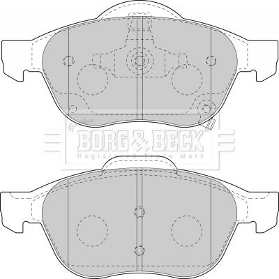 Borg & Beck BBP1857 - Bremžu uzliku kompl., Disku bremzes ps1.lv