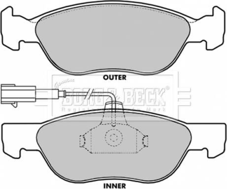 Borg & Beck BBP1387 - Bremžu uzliku kompl., Disku bremzes ps1.lv