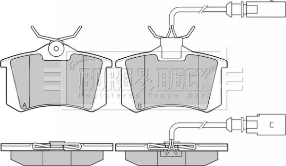 Borg & Beck BBP2445 - Bremžu uzliku kompl., Disku bremzes ps1.lv