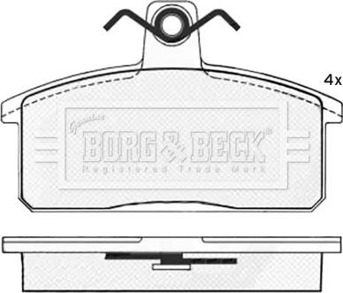 Borg & Beck BBP2545 - Bremžu uzliku kompl., Disku bremzes ps1.lv