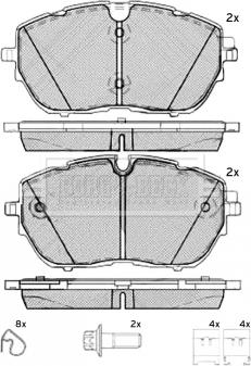 Borg & Beck BBP2546 - Bremžu uzliku kompl., Disku bremzes ps1.lv