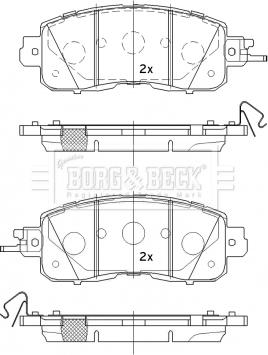 Borg & Beck BBP2534 - Bremžu uzliku kompl., Disku bremzes ps1.lv