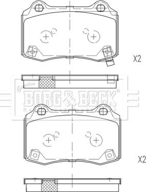 Borg & Beck BBP2649 - Bremžu uzliku kompl., Disku bremzes ps1.lv