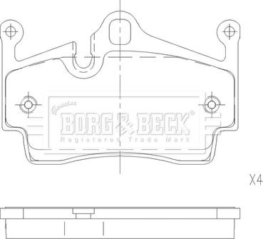 Borg & Beck BBP2666 - Bremžu uzliku kompl., Disku bremzes ps1.lv