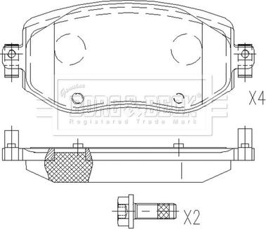 Borg & Beck BBP2663 - Bremžu uzliku kompl., Disku bremzes ps1.lv