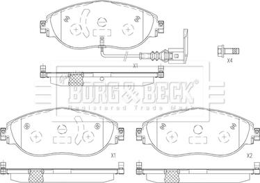 Borg & Beck BBP2605 - Bremžu uzliku kompl., Disku bremzes ps1.lv