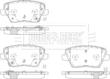 Borg & Beck BBP2680 - Bremžu uzliku kompl., Disku bremzes ps1.lv