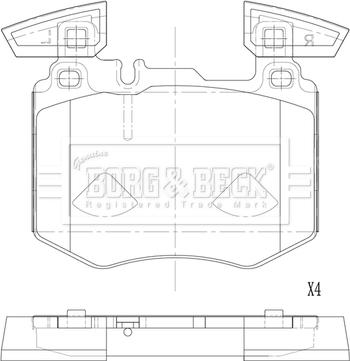 Borg & Beck BBP2898 - Bremžu uzliku kompl., Disku bremzes ps1.lv