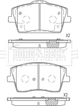 Borg & Beck BBP2806 - Bremžu uzliku kompl., Disku bremzes ps1.lv