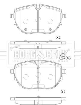 Borg & Beck BBP2881 - Bremžu uzliku kompl., Disku bremzes ps1.lv