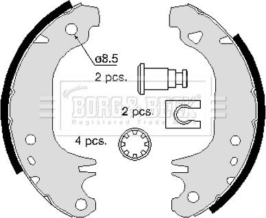 Borg & Beck BBS6065 - Bremžu loku komplekts ps1.lv