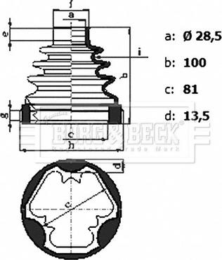 Borg & Beck BCB6440 - Putekļusargs, Piedziņas vārpsta ps1.lv