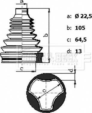 Borg & Beck BCB6434 - Putekļusargs, Piedziņas vārpsta ps1.lv