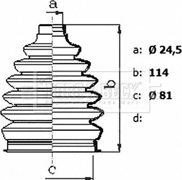 Borg & Beck BCB6422 - Putekļusargs, Piedziņas vārpsta ps1.lv